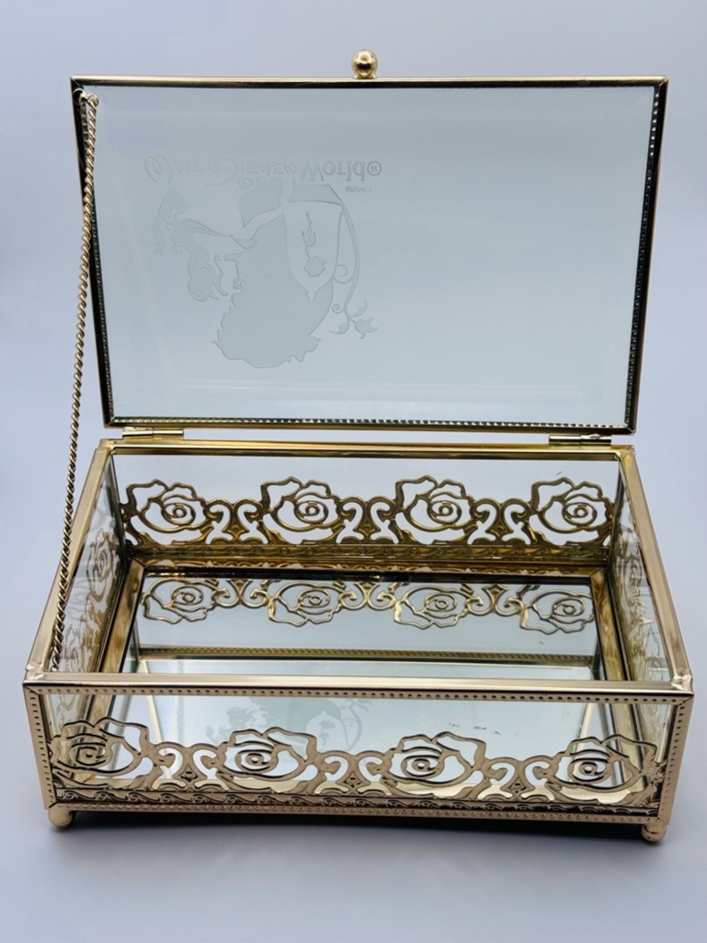 Walt Disney World Arribas Brothers Beauty & The Beast Glass Jewelry Box | EUC